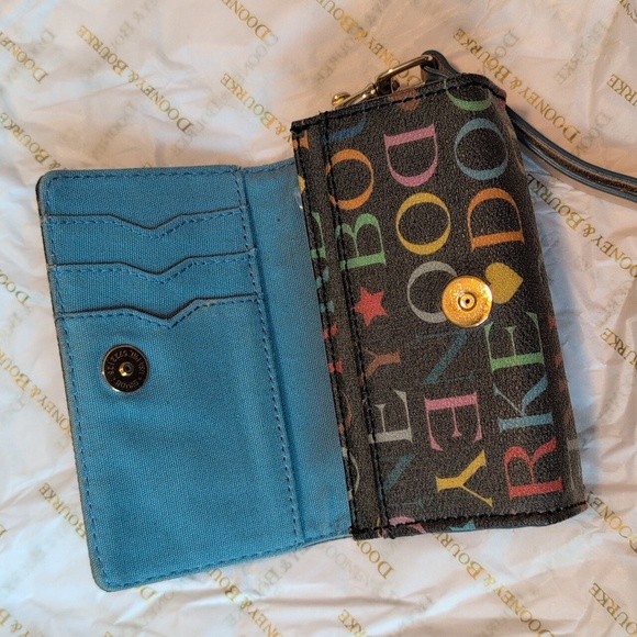 Vintage Dooney & Bourke Multicolor Mini Wristlet/Wallet - Picture 5 of 7
